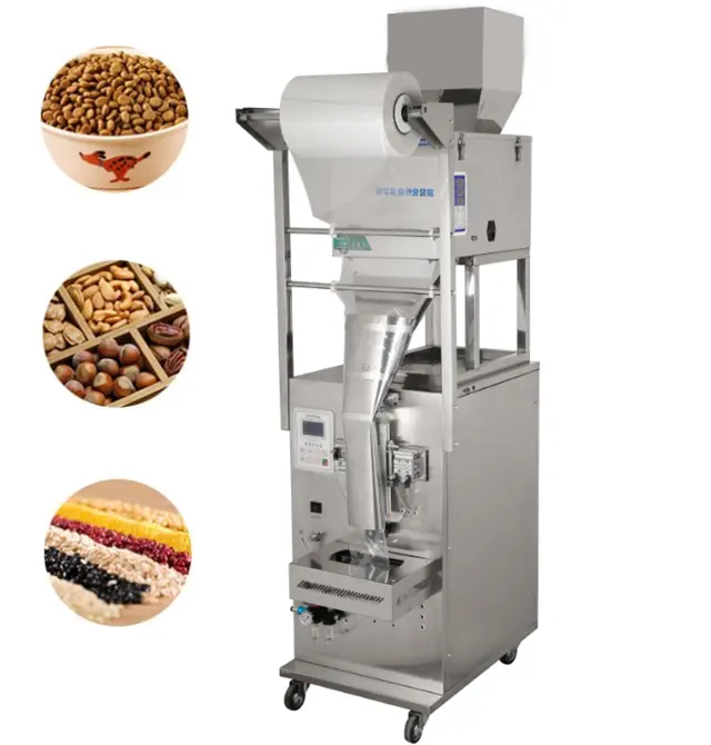 Automatico di cibo granello di zucchero sale spezie in polvere pepe farina caffè bustina sacchetto di fagioli di grano macchina imballatrice bastone tacchino