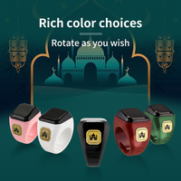 Alta calidad al por mayor Iqibla musulmán contador de oración Digital Personal Zikr Tasbih Ramadán regalo presente anillo inteligente impermeable