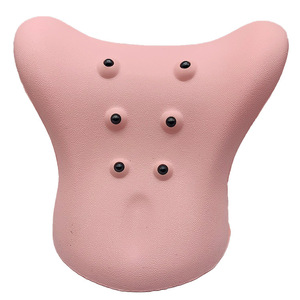 Oreiller cervical en mousse PU, soutien du cou massant, forme ondulée, noir, 21x21.5x13.5cm, usage unique - Product Image 3