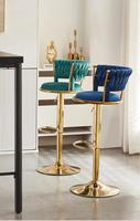 Chaise de salle à manger moderne en cuir capitonné, couleurs personnalisées en gros, tabouret de bar de hauteur comptoir, bar de luxe pour la maison, restaurant