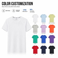 T-shirt Unisexe Personnalisé avec Logo, Col Rond, Coupe Classique, Séchage Rapide, Respirant, en Polyester et Spandex Tissé, 260g, Haute Élasticité, Vente en Gros