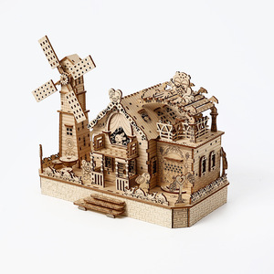 Puzzle 3D in Legno Casa degli Animali, Giocattoli Educativi per Adulti e Bambini, <span class=keywords><strong>Rompicapo</strong></span> Modello Fai-da-Te, Decorazione per Casa e Scrivania - Product Image 1