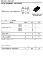Transistor bipolaire PNP BC857ADW SOT-363 à montage en surface 100 mA 45 V 100 MHz