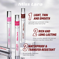 Crayon à lèvres semi-permanent Miss Lara Peel Off, 8 couleurs, résistant à l'eau et au transfert, pour vente en gros personnalisée