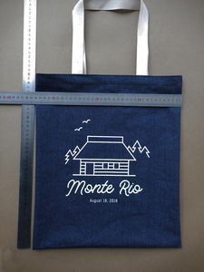 Sturdy Denim <strong>Coloured</strong> 12oz Cotton <strong>Canvas</strong> Tote Bag With Natural Cotton Flat Webbing Handles - Product Image 5