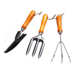 <b>Garden</b> Hand Tools 3 Piece Set Stainless Steel Shovel <b>Fork</b> Rake Rust Resistant For Home <b>Garden</b> Potted Plants - Product Image 1