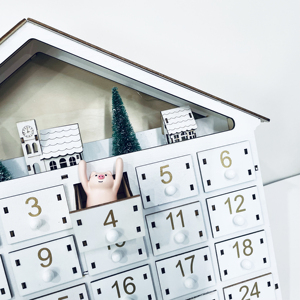 Caja de calendario de Casa personalizada-12 días tarjeta de felicitación de Navidad cuenta atrás caja de regalo al por mayor dulces caja de tarjeta de felicitación de Navidad - Product Image 3