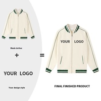 Blouson de baseball épais pour homme automne-hiver, personnalisable avec logo, pour le commerce transfrontalier, couleur contrastée, pour les couples, tenue de travail