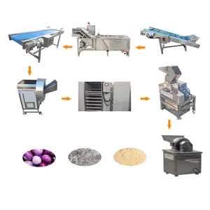 Línea de procesamiento de polvo de ajo industrial Máquina de procesamiento de vegetales secos