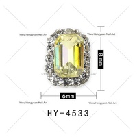 Paso Sico Nouveau style élégant Yiwu Décorations pour ongles en alliage plaqué argent avec diamants et pierres précieuses en verre rectangulaires en forme de goutte d'eau