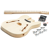 Factory Direct ST Electric Guitar DIY Kit Customizable Semi-Finished Basswood Guitar with Base Coat Paint for Sale