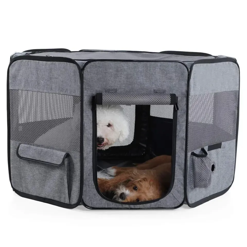 Foldable Pet Exercise Pen Tents Dog Kennel House Playground Indoor Portable Pet Playpen Pet Bag