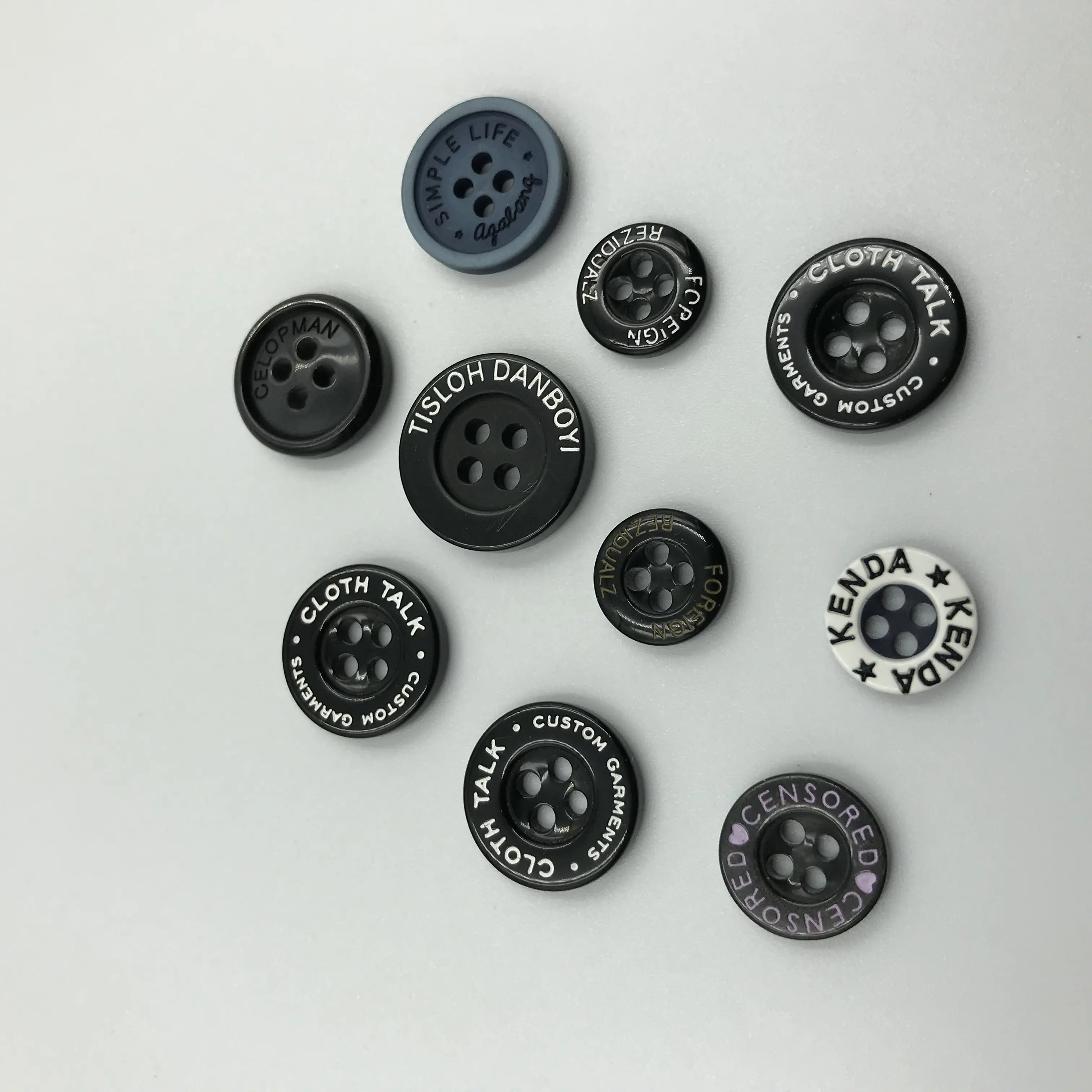 18L custom logo made suit for shirt resin button