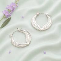 Boucles d'oreilles créoles en acier inoxydable poli miroir, couleur argent, bijoux tendance et simples, inaltérables pour le quotidien