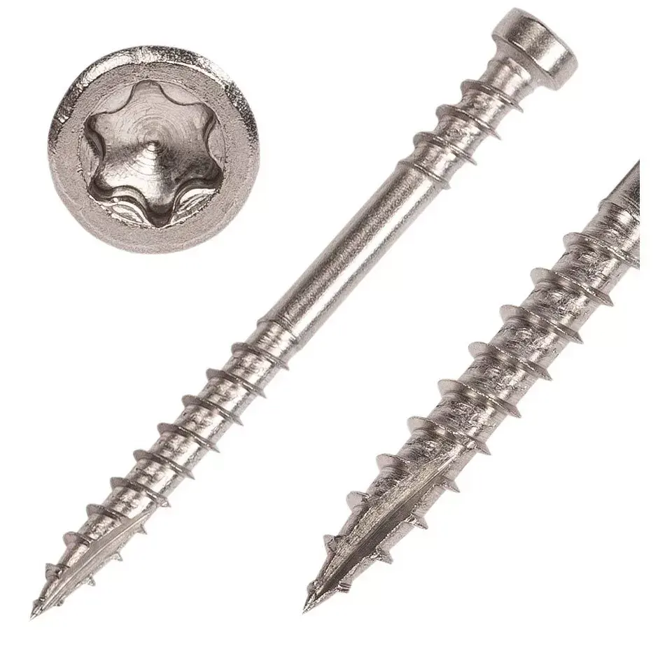 OEM Steel Fasteners A2/A4 Deck Screws Different Types of Stainless steel 304 316 Decking screws stainless steel wood screw