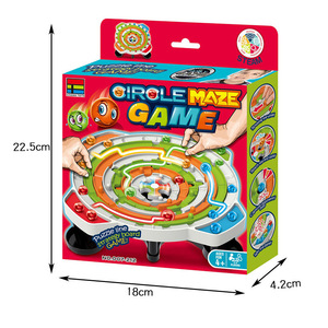 Juego de laberinto circular, juego de mesa de plástico de 18,5x22,5x4,2 cm para niños mayores de 4 años, juguete educativo de estrategia - Product Image 4