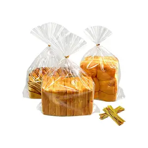 Tamanhos diferentes personalizados 100 Pack Clear Bread Bag sacos reutilizáveis pão de pão para pão caseiro