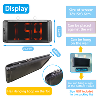 Système de gestion de file d'attente Affichage du compteur à LED avec numéro Numéro du système d'attente Comprend 1 écran et 2 boutons