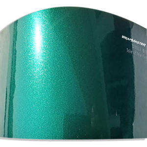 WRAPMASTER 1,52*17m Isla de Man película de PVC verde autoadhesiva brillante metálico PET coche vinilo envoltura decorativa cuerpo rollo - Product Image 6