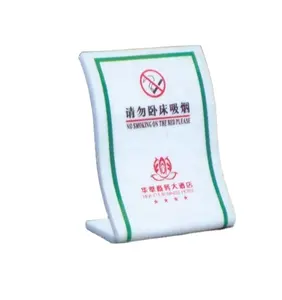 Factory Supplier Acrylic No Smoking Warring Board Hanging Warning Sign Desktop acrylic sign