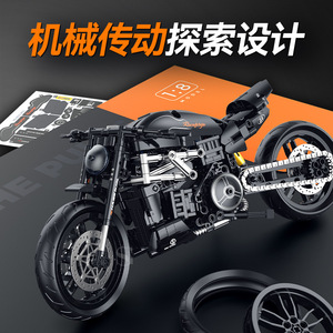 60551 Technology Ducati Motorcycle Mechanical Building <b>Blocks</b> Assembly Toy Boy Motorcycle Model Gift - Product Image 5
