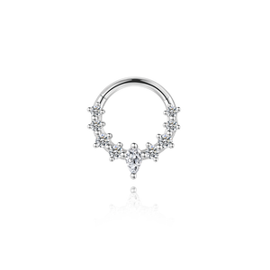 Single S925 Sterling <b>Silver</b> Moissanite Ear Cuff Daith Rook <b>Nose</b> <b>Ring</b> Hypoallergenic Lightweight Stylish Minimalist Jewelry Gift - Product Image 1