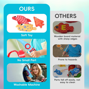 ของเล่นสำหรับเด็กวัยหัดเดินแบบมอนเตสซอรี่ของเล่นผ้าตกปลาของเล่นรูปสัตว์การเรียนรู้ของเด็กทารกของขวัญสำหรับฝึกใช้มอเตอร์ที่ดียอมรับการปรับแต่งได้ - Product Image 5