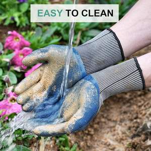 GLOVEMAN Guantes de jardinería recubiertos de espuma de látex resistentes y transpirables Guantes protectores de trabajo - Product Image 4