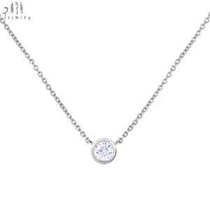 Exclusive GIA Certified Natural Diamond Fine Jewelry 18K Solid Gold 0.3ct Single Stone Pendant <b>Necklace</b> Birthday Gift For Women - Product Image 1