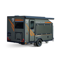 Nouvelle caravane de remorque de camping-car familiale légère avec douche pour les voyages sur autoroute et le camping utilisés pour le traînage de voiture