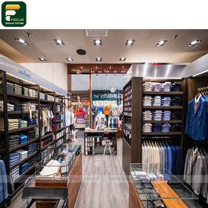 Premium Contemporary Apparel Store Display Cabinet Fashion <b>Rail</b> <b>Wall</b> Panel Checkout Counter - Product Image 6