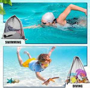 Custom Mesh <b>Drawstring</b> Bag 13 X 15.5 Inch Lock Nylon Net <b>Pouches</b> for Sports Swim Convenient Shopping Bags - Product Image 6