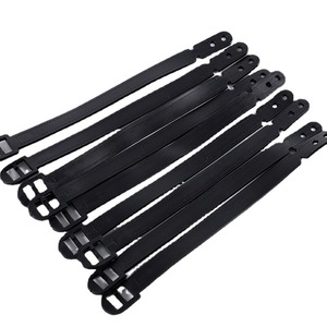 สายรัดป้ายกระเป๋าเดินทาง PVC สีดำ ซองใส่บัตรพลาสติกลายทาง อุปกรณ์เสริมการเดินทางแบบพกพาสำหรับป้ายกระเป๋าเดินทาง - Product Image 5