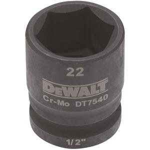 Herramienta de Reparación Automotriz de Grado Industrial Dewalt, Conector Hexagonal de 1/2 Pulgada y 22 mm, DT7540 - Product Image 1