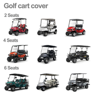 Housse de protection pour chariot de golf en polyester toutes saisons, imperméable, protection UV à 90 %, résistante à la neige, à la pluie et au vent, pour stationnement extérieur