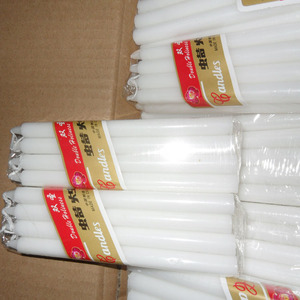 Cire de paraffine bâton lumineux religieux bougies de veillée de couleur blanche avec prix d'usine de bougie - Product Image 5