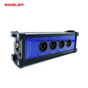 Mạng <span class=keywords><strong>Ethernet</strong></span> XLR Breakout DMX Extender hộp 4 kênh RJ45 để 4 XLR nối âm thanh Splitter XLR hộp cho ánh sáng sân khấu - Product Image 2