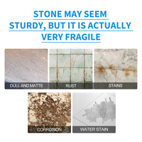 Agent de placage cristallin Jaysuing pour pierre, marbre, quartz, granit, carrelage céramique – Liquide éclaircissant et anti-rouille pour la suppression des taches de corrosion
