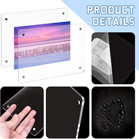 Cadre photo magnétique pour réfrigérateur en acrylique transparent de forme carrée de haute qualité, durable, personnalisé en usine, 4x6 pouces, double face, cadeaux de Noël