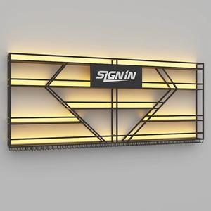 Verouderde Metalen Antieke Stijl Vintage Industriële Villa Bar Muur Gemonteerd Display Rack - Product Image 4