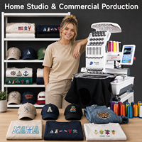 Machine à broder informatisée FUJA de haute qualité, compacte, à 10 aiguilles, à tête unique, pour casquettes, chapeaux, t-shirts, usage domestique et petites entreprises