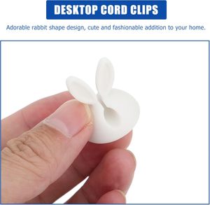 4 pièces – Organisateur de câbles mignon en forme d'oreilles de lapin – Support de rangement pour fils de bureau - Product Image 6