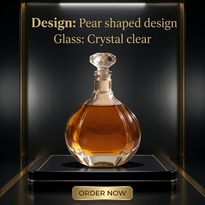 Bouteille en verre haut de gamme transparente avec sérigraphie, <span class=keywords><strong>vide</strong></span>, pour whisky, vodka, gin, liqueur, avec <span class=keywords><strong>bouchon</strong></span> – Offre spéciale - Product Image 6