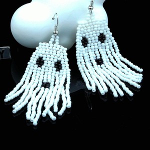 ต่างหูกะโหลกศีรษะฮาโลวีนจำนวนมาก,พลอยเทียมพู่ต่างหูโบฮีเมียน - Product Image 6