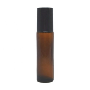 10Ml Hổ Phách Dày Tường Tinh Dầu Container Thủy Tinh Cuộn Trên Chai Với Thép Lăn Bóng - Product Image 4