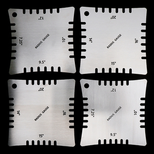 Medidor de raio de guitarra, 4 unidades, aço inoxidável, placa digital, conjunto de ferramenta de medição - Product Image 2
