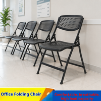 Chaise de bureau pliable en PP de haute qualité, design creux respirant, empilable, en plastique, pour salle de conférence