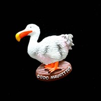 Conception personnalisée en gros Dubaï Maurice souvenir touristique résine dodo oiseau aimant de réfrigérateur