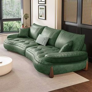 <span class=keywords><strong>Divano</strong></span> moderno in pelle da soggiorno misura tre posti a sedere Cloud semplice <span class=keywords><strong>divano</strong></span> modulare in stile retrò - Product Image 4