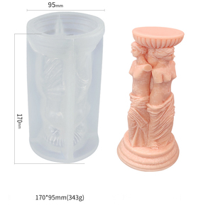 थोक DIY रोमन स्तंभ के लिए सिलिकॉन मोल्ड केक 3D चित्र सिलिकॉन मोमबत्ती Molds वीनस डेविड रोम बड़े स्तंभ मोमबत्ती मोल्ड - Product Image 6